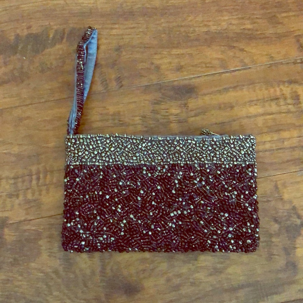 COPY - Brown beaded clutch
